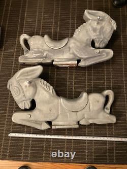 Vintage 1960's Gametime Saddle Mates Playground Aluminum Spring Ride Donkey Lot