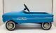 Vintage 1960's Original Blue AMF Pacer Metal Pedal Car Ride-On Toy with Hub Caps