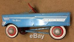 Vintage 1960's Pressed Steel Murray Tee Bird Pedal Car Blue USA
