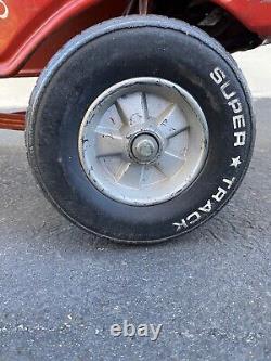 Vintage 1960's Super Track Fire Dept Truck Engine Co 1 Pedal Car ALL ORIGINAL