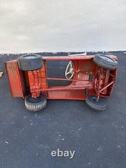 Vintage 1960's Super Track Fire Dept Truck Engine Co 1 Pedal Car ALL ORIGINAL
