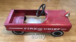 Vintage 1960s AMF 503 Fire Chief Pedal Car Needs TLC