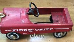 Vintage 1960s AMF 503 Fire Chief Pedal Car Needs TLC
