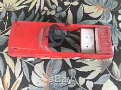 Vintage 1960s Ford Mustang Pedal Car Red Rare