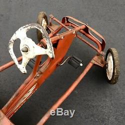 Vintage 1960s Murray Tot Rod Metal Peddle Car Chain Speed Drive WORKS GREAT