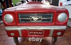 Vintage 1960s Mustang 535 AMF Metal Pedal Car FORD Original