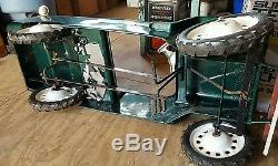 Vintage 1960s Pedal Tow Truck Jeep Super cool See photos
