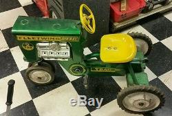 Vintage 1960s fleetwing diesel kids pedal tractor trac ball bearing green Rare