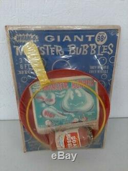 Vintage 1963 Wham-O Giant Monster Bubbles Sealed Mint On Card UPBIN1