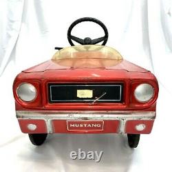 Vintage 1964 AMF Junior Mustang Toy Pedal Car Red w Spoke Wheels Dealer Car