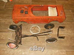 Vintage 1964 Original Red Amf Junior Mustang Pedal Car Made In U. S. A