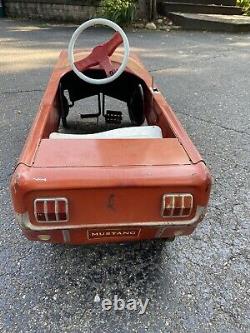 Vintage 1966 AMF Junior Ford Mustang Pedal Car 1960s Hot Rod Shelby Race Car
