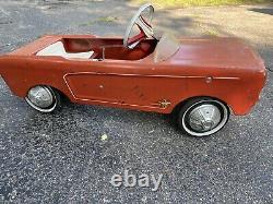 Vintage 1966 AMF Junior Ford Mustang Pedal Car 1960s Hot Rod Shelby Race Car