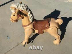 Vintage 1967 Marx Marvel the Mustang Ride On Galloping Horse