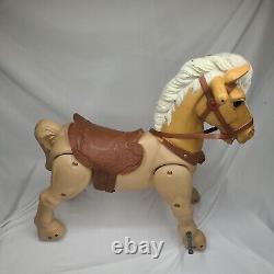 Vintage 1967 Marx Toys Marvel the Mustang Ride On Galloping Horse Working