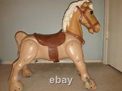 Vintage 1967 Max Marvel The Mustang, Marx Toys, Ride on Bouncy Pony Horse RARE