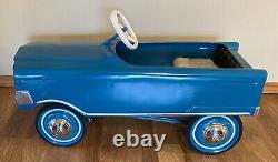 Vintage 1968-1970 Murray Tooth Grille Charger Pedal Car Blue & White