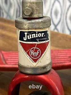 Vintage 1970's AMF Junior Tricycle Red and White Olney Illinois U. S. A Nice