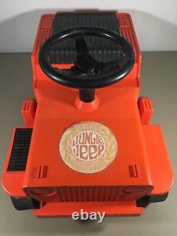 Vintage 1971 Eldon Poweride Electric Jungle Jeep ORANGE withbattery & Charger RARE