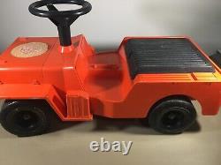 Vintage 1971 Eldon Poweride Electric Jungle Jeep ORANGE withbattery & Charger RARE