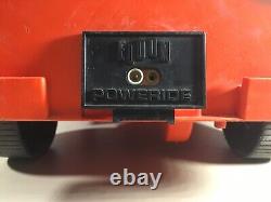 Vintage 1971 Eldon Poweride Electric Jungle Jeep ORANGE withbattery & Charger RARE