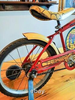 Vintage 1978 Spider-Man AMF Junior Bike Bicycle Complete withTank Decals Excellent