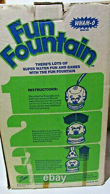 Vintage 1978 Wham-o Fun Fountain Clown Floating Hat Yard Sprinkler In Box