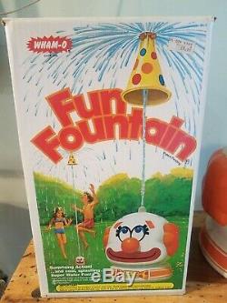 Vintage 1978 Wham-o Fun Fountain Sprinkler With Original Box Clown Head Summer