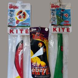 Vintage 1980s Gayla Super Diamond Kite Lot Baby Bat, Bonkers, Tom & Jerry RARE