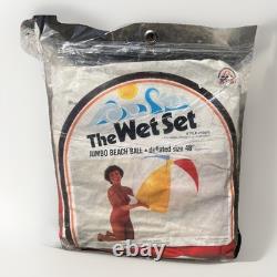 Vintage 1981 The Wet Set 48 Jumbo Beach Ball Style #59070 Zee Toys Inc Sealed
