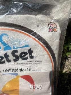 Vintage 1981 The Wet Set 48 Jumbo Beach Ball Style #59070 Zee Toys Inc Sealed