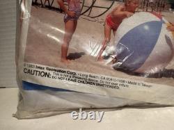 Vintage 1983 Intex 48 Inflatable Jumbo Beach Ball The Wet Set NOS XL