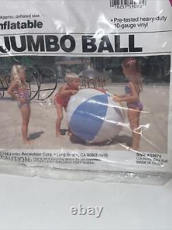 Vintage 1983 Intex 48 Inflatable Jumbo Beach Ball The Wet Set Zee NOS Sealed