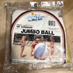 Vintage 1983 Intex The Wet Set 48 Jumbo Ball Inflatable Vinyl Beach Ball 59070