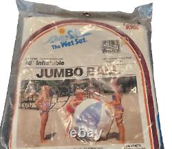 Vintage 1983 The Wet Set Intex 48 Beach Ball #59070 Original Packaging