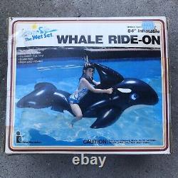 Vintage 1985 Intex Recreation Wet Set 84 Inflatable Whale Ride-on No. 58561 NOS