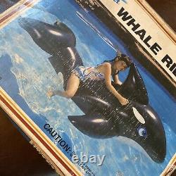 Vintage 1985 Intex Recreation Wet Set 84 Inflatable Whale Ride-on No. 58561 NOS