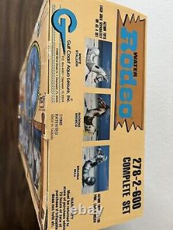 Vintage 1985 WATER RODEO Inflatable Pool Float Ride-On Complete Set Gulf Coast