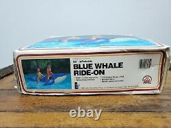 Vintage 1987 Blue Whale Ride On Inflatable Blow Up Rare (u)