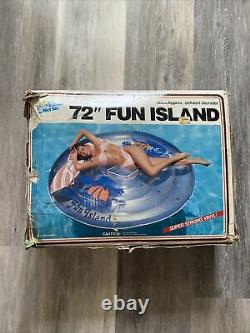 Vintage 1987 Intex 72 Fun Island Inflatable Swimming Pool Raft New In Box