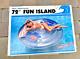 Vintage 1987 Intex Fun Island 72 Inflatable Swimming Pool Giant Raft NEW