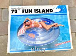 Vintage 1987 Intex Fun Island 72 Inflatable Swimming Pool Giant Raft NEW