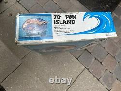 Vintage 1987 Intex Fun Island 72 Inflatable Swimming Pool Giant Raft NEW