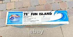 Vintage 1987 Intex Fun Island 72 Inflatable Swimming Pool Giant Raft NEW