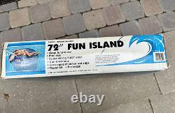 Vintage 1987 Intex Fun Island 72 Inflatable Swimming Pool Giant Raft NEW