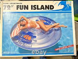 Vintage 1987 Intex Fun Island 72 Inflatable Swimming Pool Giant Raft NEW