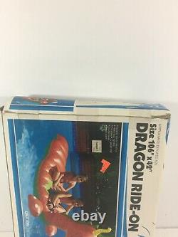 Vintage 1988 Intex Dragon-Ride-On Inflatable Ride-On Pool Float 106 X 42 Huge