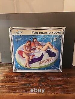 Vintage 1990 Intex Fun Island 84 Inflatable Swimming Pool Giant Raft NEW