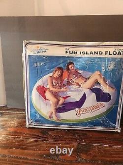 Vintage 1990 Intex Fun Island 84 Inflatable Swimming Pool Giant Raft NEW