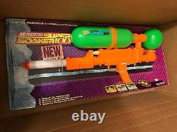 Vintage 1990 Larami Air Pressure Super Soaker 100 Water Gun Orange Box Read
